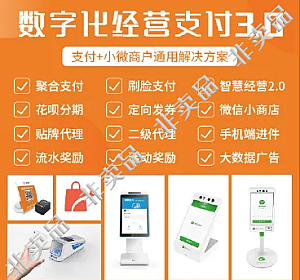 【线更线传】数字化经营支付V4+刷脸支付分润OEM系统-破解狗源码